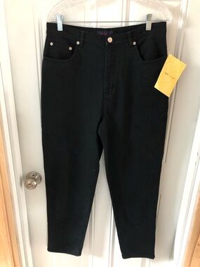 NWT Denim & Co. Black Stretch Jeans Size 16